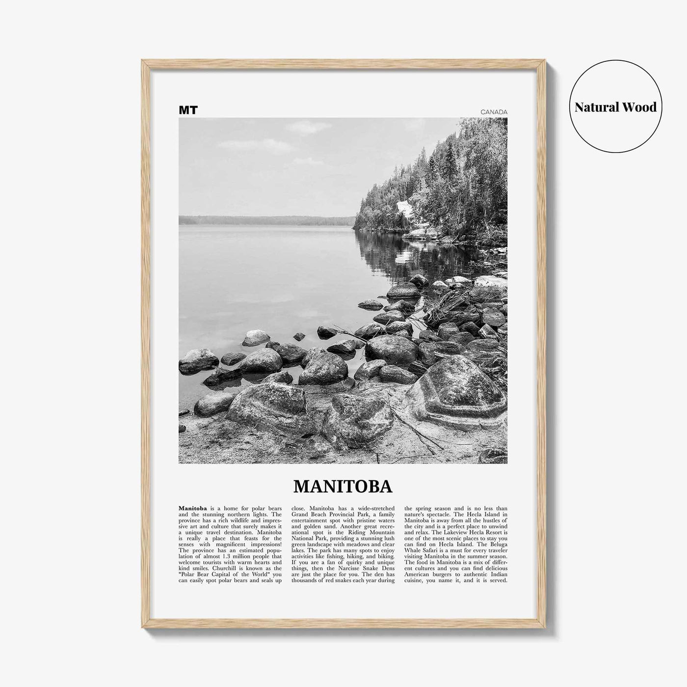 Manitoba Print Black and White, Manitoba Wall Art, Manitoba Poster, Manitoba Photo, Manitoba Wall Décor, Winnipeg, Canada, Hudson Bay