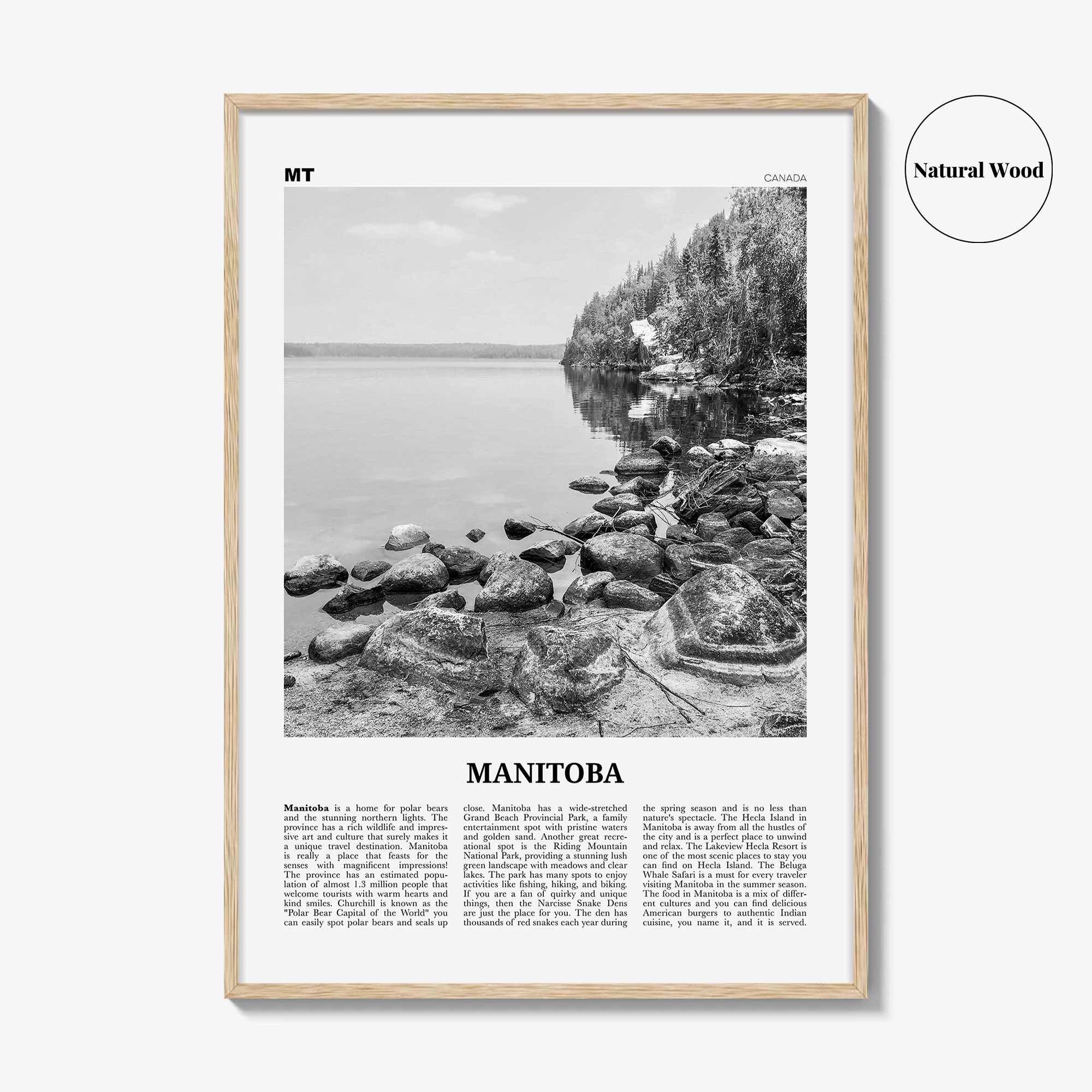 Manitoba Print Black and White, Manitoba Wall Art, Manitoba Poster, Manitoba Photo, Manitoba Wall Décor, Winnipeg, Canada, Hudson Bay