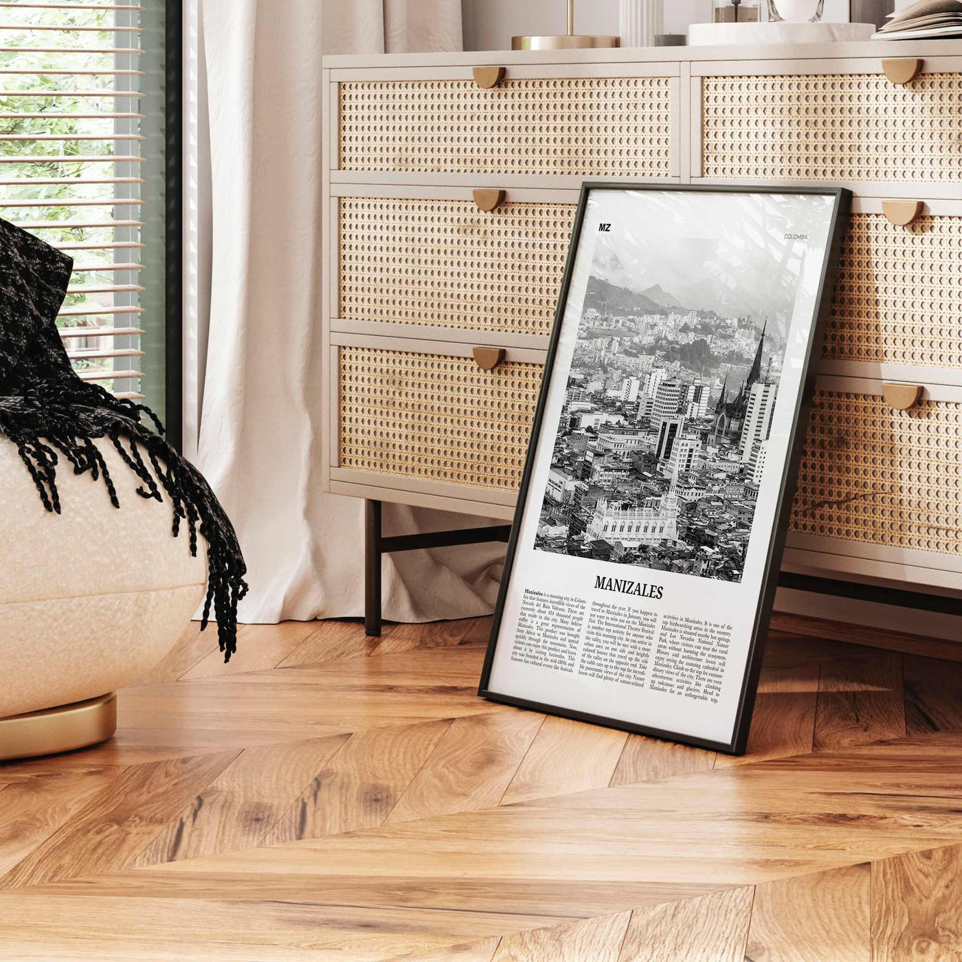 Manizales Print Black and White, Manizales Wall Art, Manizales Poster, Manizales Photo, Manizales Wall Décor, Manizales Map, Colombia