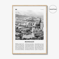 Manizales Print Black and White, Manizales Wall Art, Manizales Poster, Manizales Photo, Manizales Wall Décor, Manizales Map, Colombia