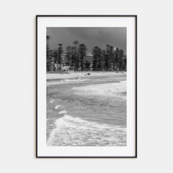 Manly Beach Photo B&W Poster