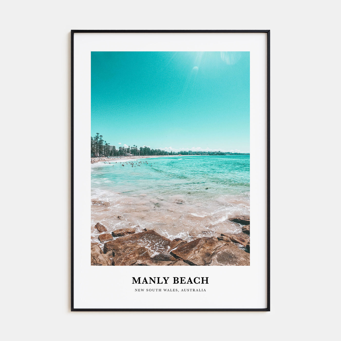 Manly Beach Portrait Color Poster