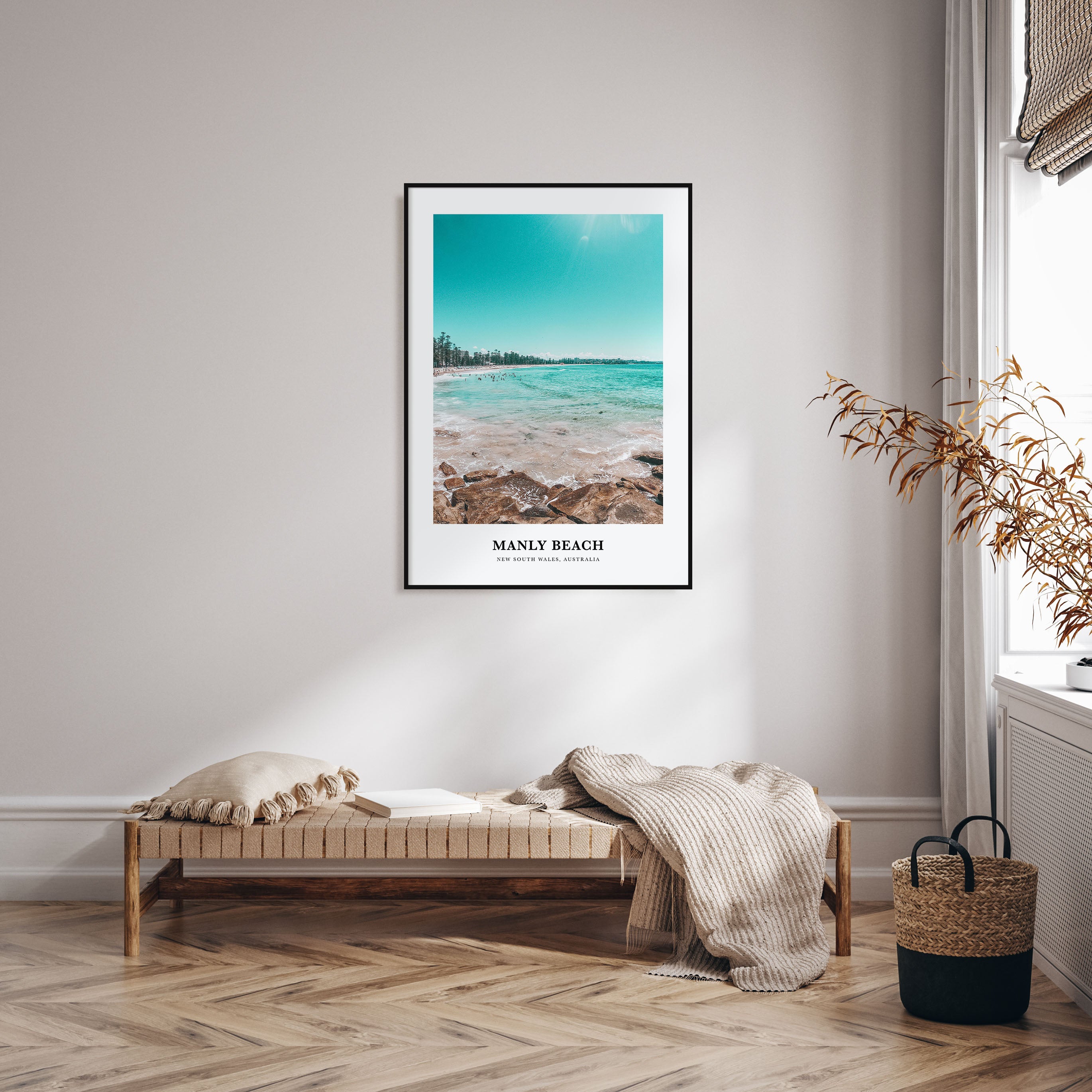 Manly Beach Portrait Color Poster