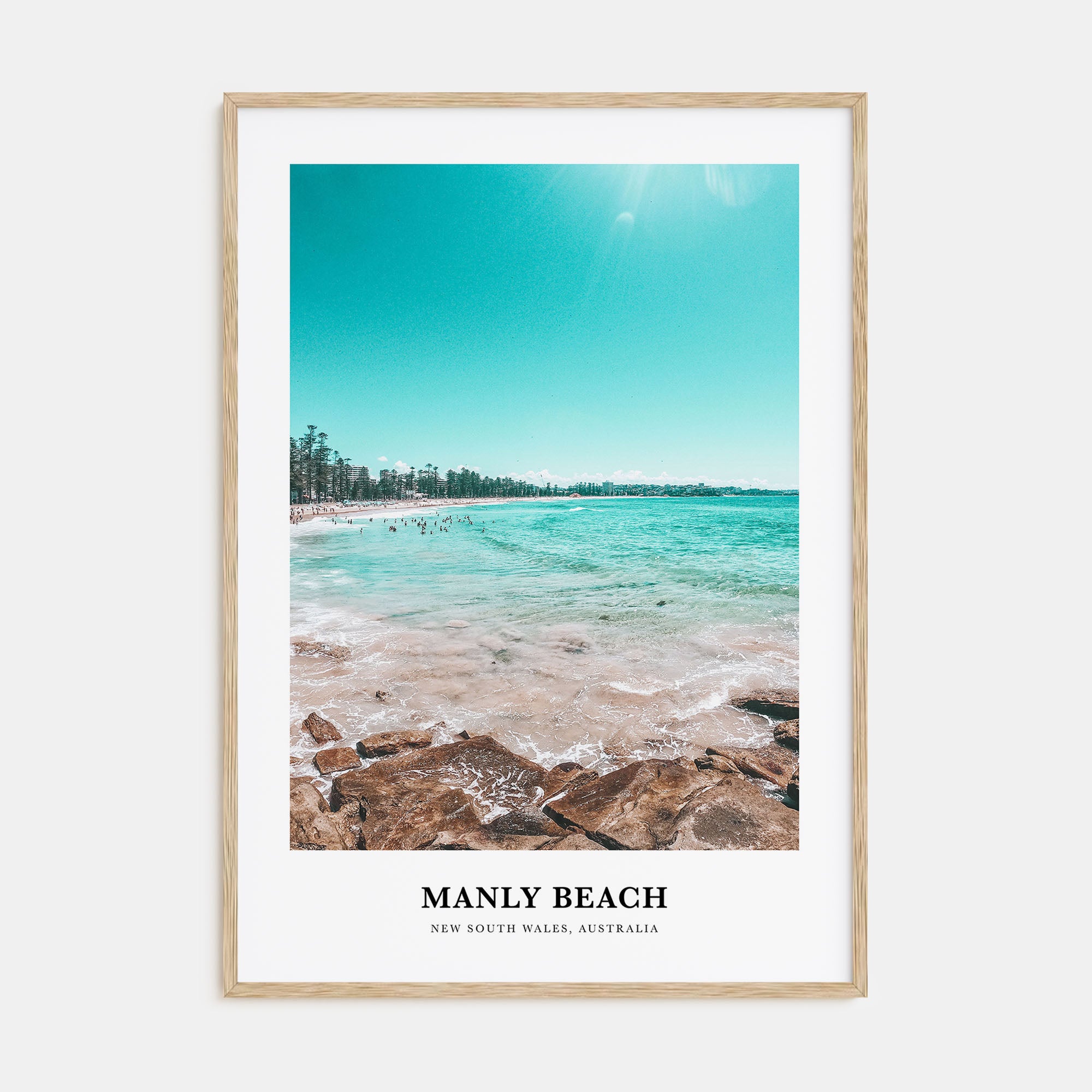 Manly Beach Portrait Color Poster