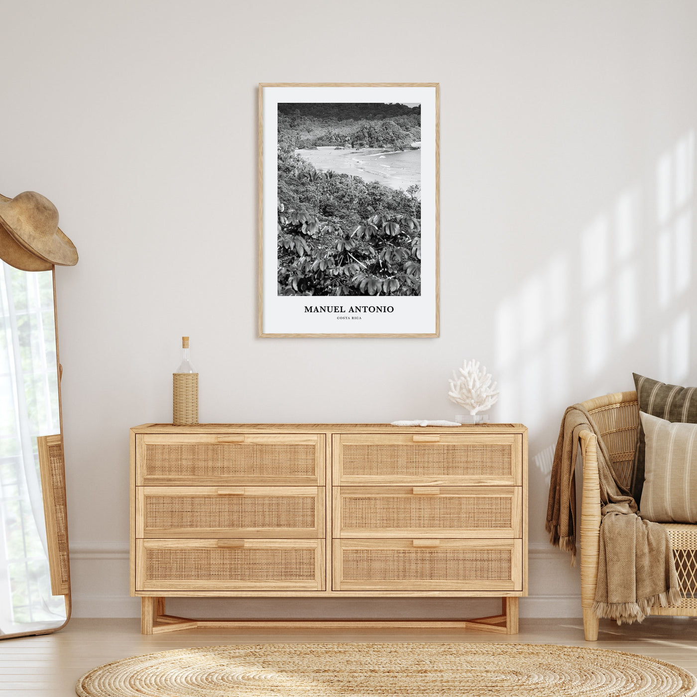 Manuel Antonio National Park Portrait B&W Poster