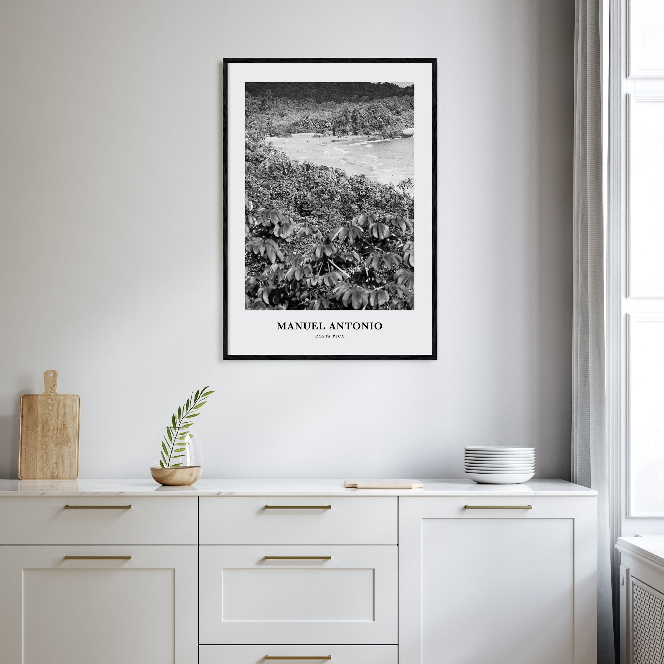 Manuel Antonio National Park Portrait B&W Poster