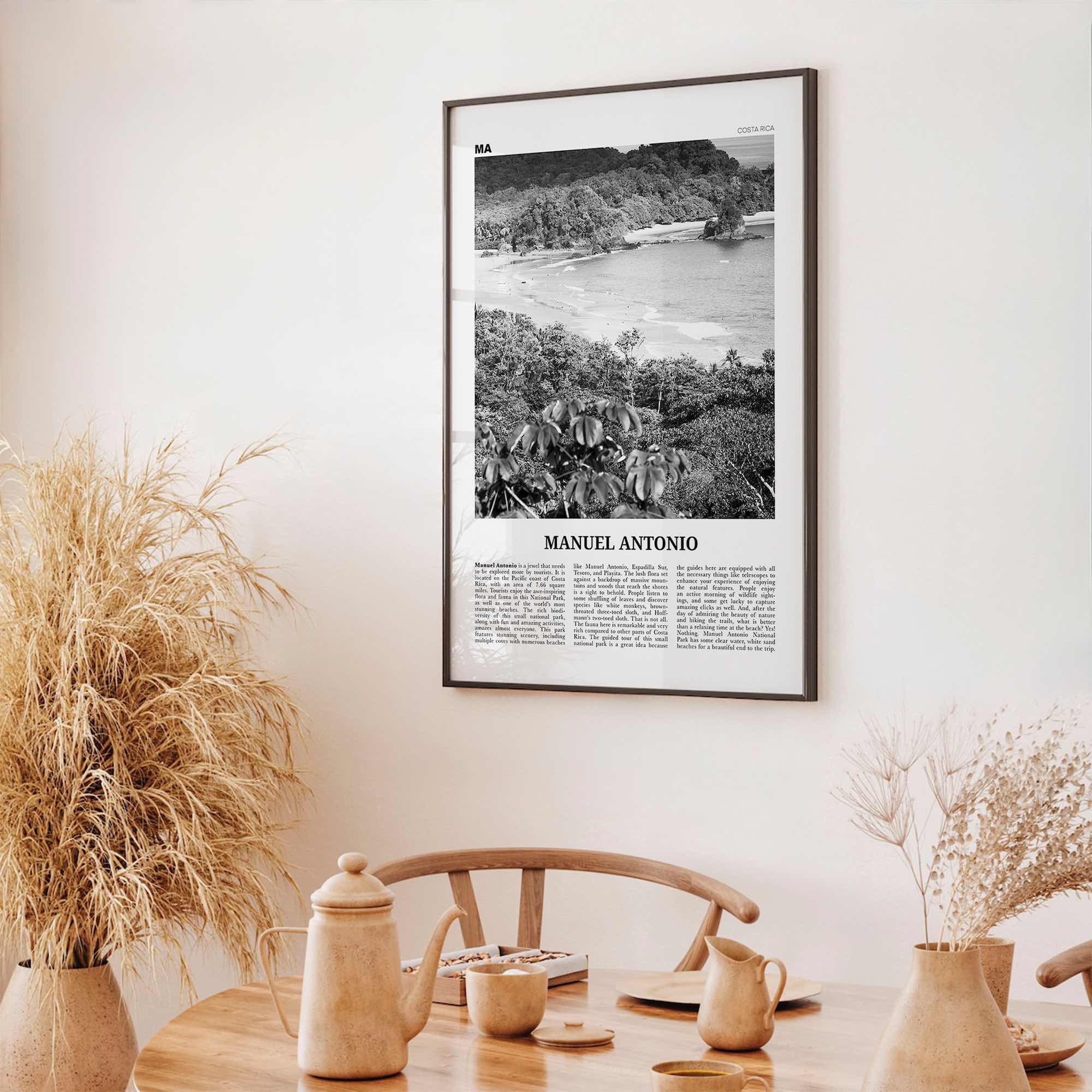 Manuel Antonio National Park Print Black and White, Manuel Antonio Wall Art, Manuel Antonio Poster, Manuel Antonio Photo, Costa Rica