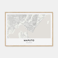 Maputo Map Landscape Poster