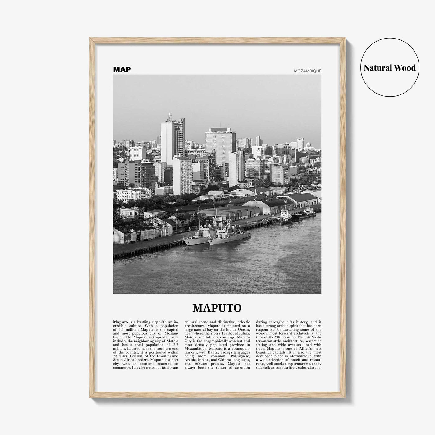 Maputo Print Black and White, Maputo Wall Art, Maputo Poster, Maputo Photo, Maputo Wall Decor, Mozambique, Lourenço, Marques, Africa