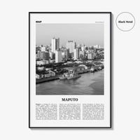 Maputo Print Black and White, Maputo Wall Art, Maputo Poster, Maputo Photo, Maputo Wall Decor, Mozambique, Lourenço, Marques, Africa