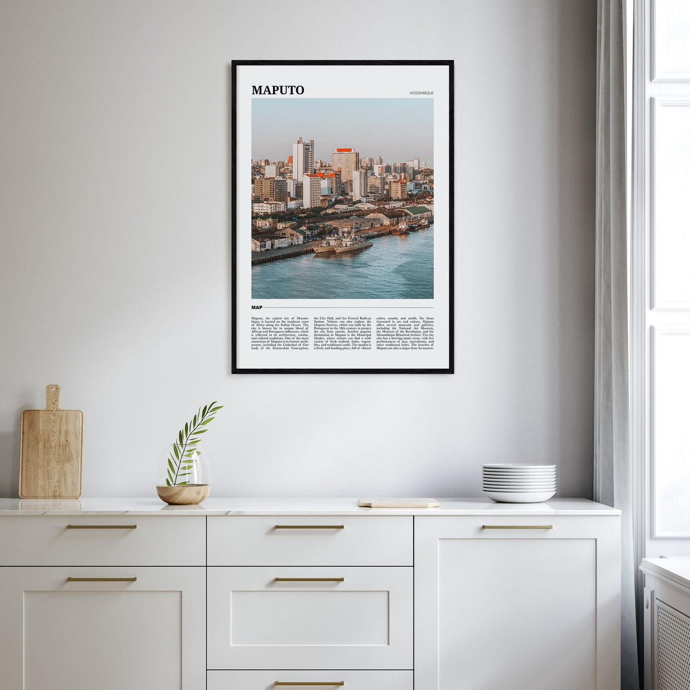 Maputo Travel Color Poster