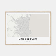 Mar del Plata Map Landscape Poster