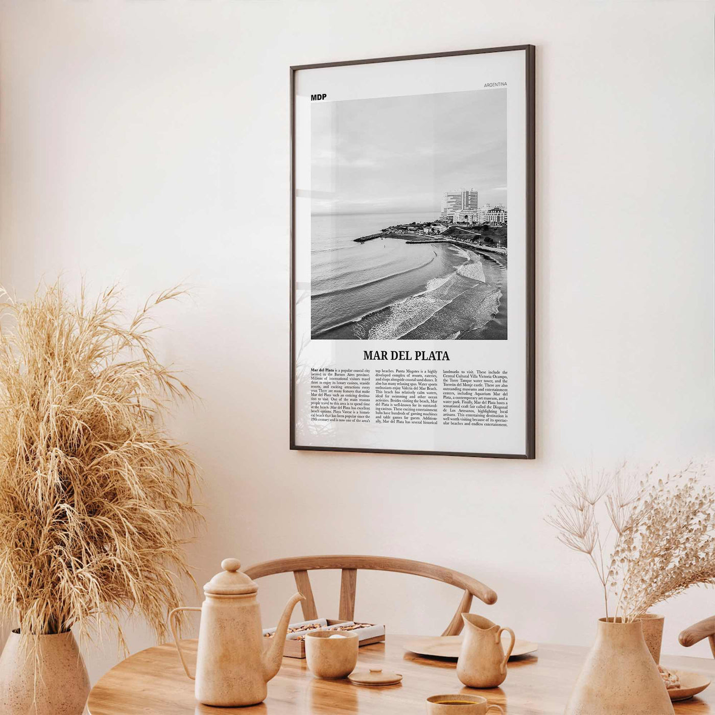 Mar del Plata Print Black and White, Mar del Plata Wall Art, Mar del Plata Poster, Mar del Plata Photo, Mar del Plata Map, Argentina