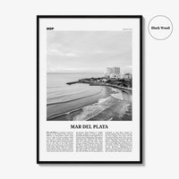Mar del Plata Print Black and White, Mar del Plata Wall Art, Mar del Plata Poster, Mar del Plata Photo, Mar del Plata Map, Argentina