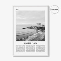 Mar del Plata Print Black and White, Mar del Plata Wall Art, Mar del Plata Poster, Mar del Plata Photo, Mar del Plata Map, Argentina