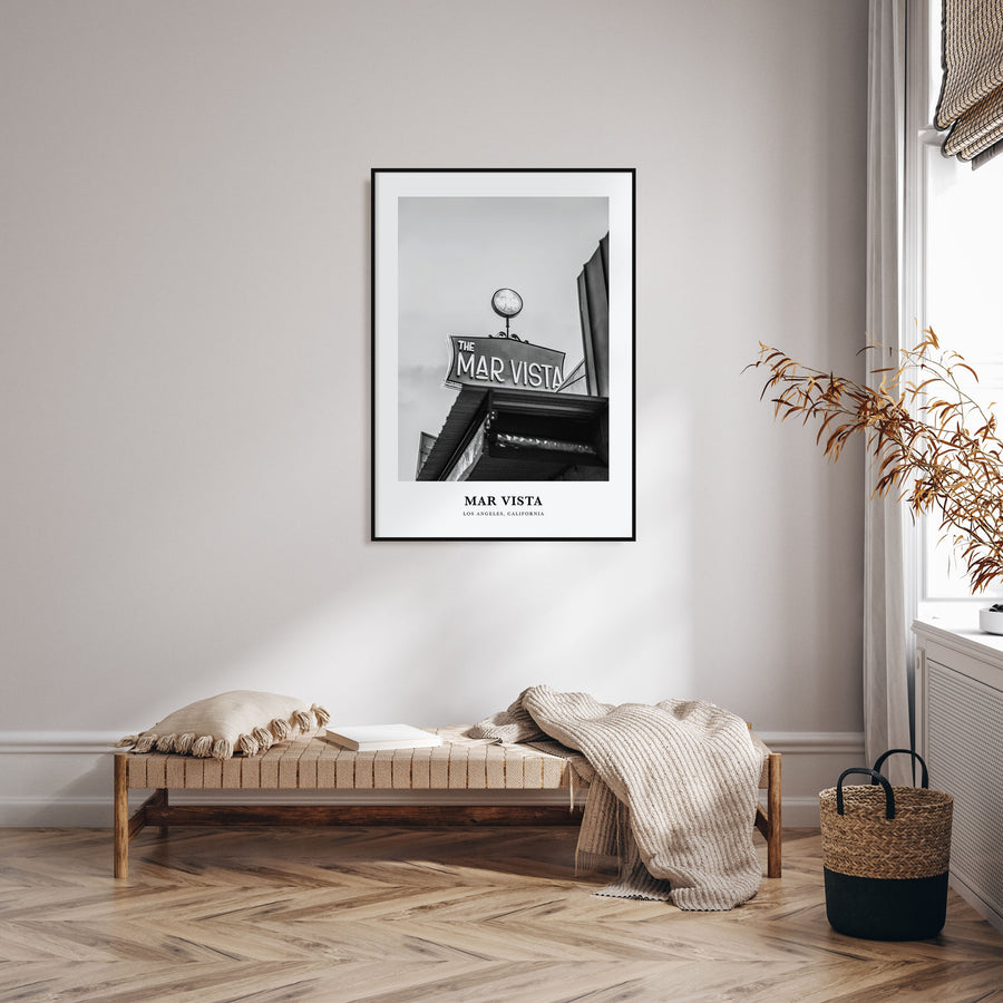 Mar Vista Portrait B&W Poster