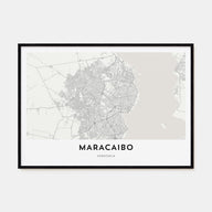 Maracaibo Map Landscape Poster