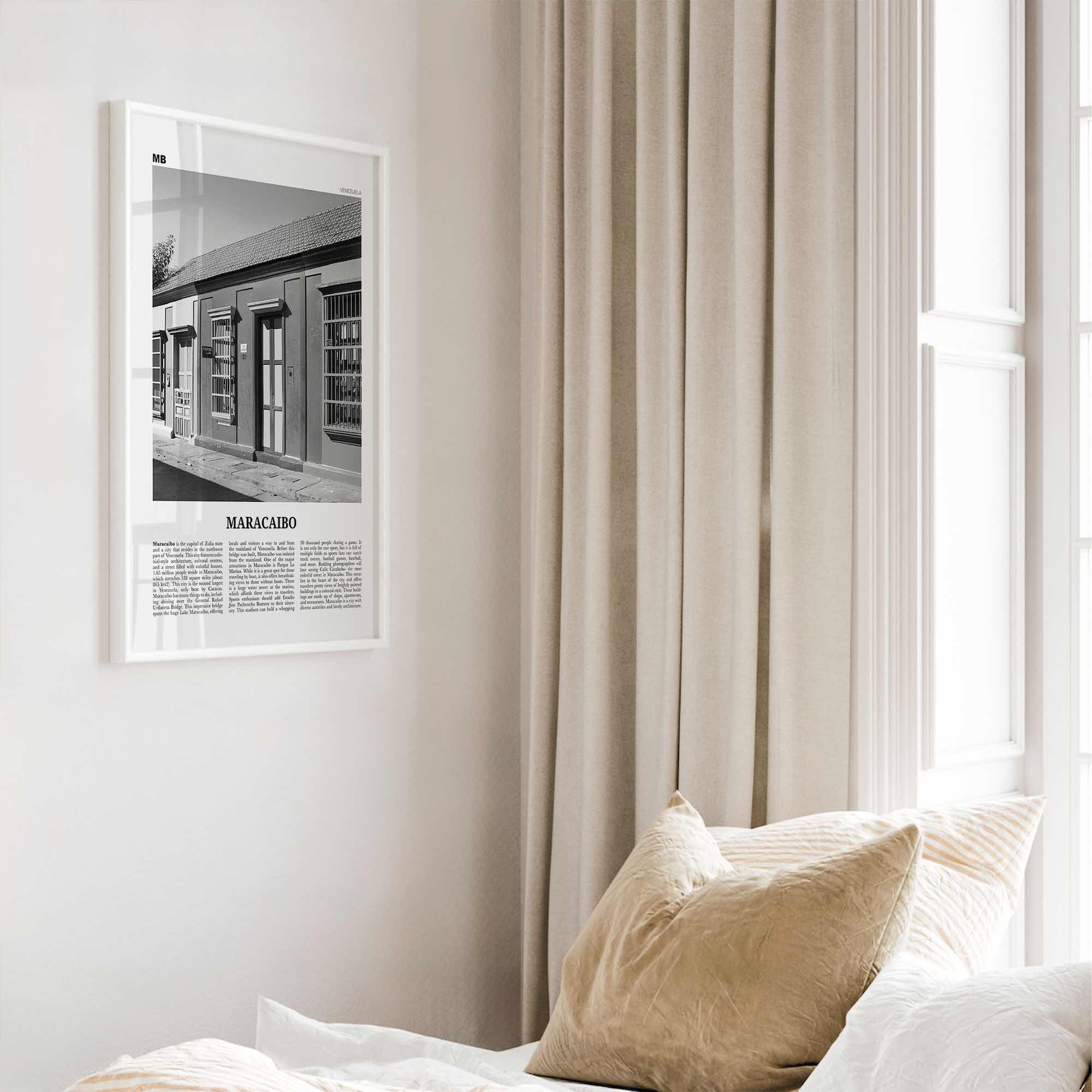 Maracaibo Print Black and White, Maracaibo Wall Art, Maracaibo Poster, Maracaibo Photo, Maracaibo Wall Décor, Maracaibo Map, Venezuela