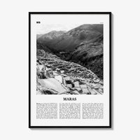 Maras Print Black and White, Maras Wall Art, Maras Poster, Maras Photo, Maras Wall Décor, Maras Map, Peru