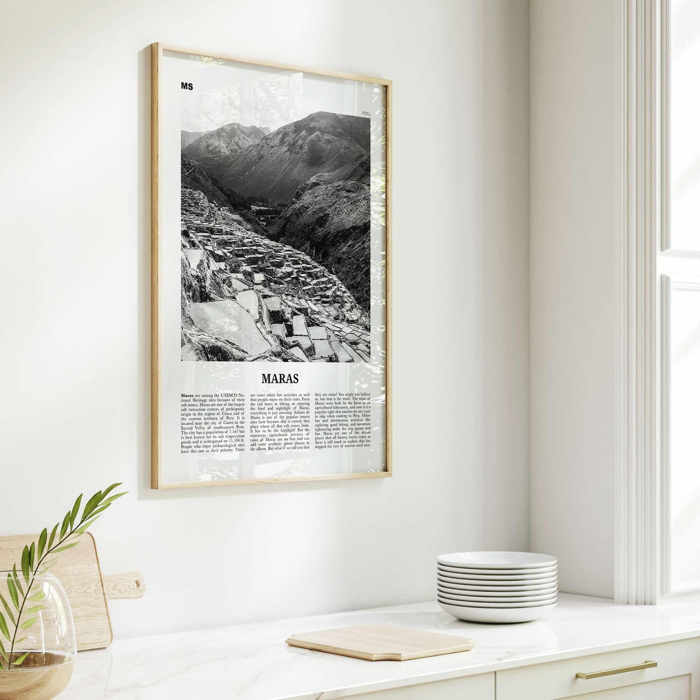 Maras Print Black and White, Maras Wall Art, Maras Poster, Maras Photo, Maras Wall Décor, Maras Map, Peru