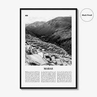 Maras Print Black and White, Maras Wall Art, Maras Poster, Maras Photo, Maras Wall Décor, Maras Map, Peru