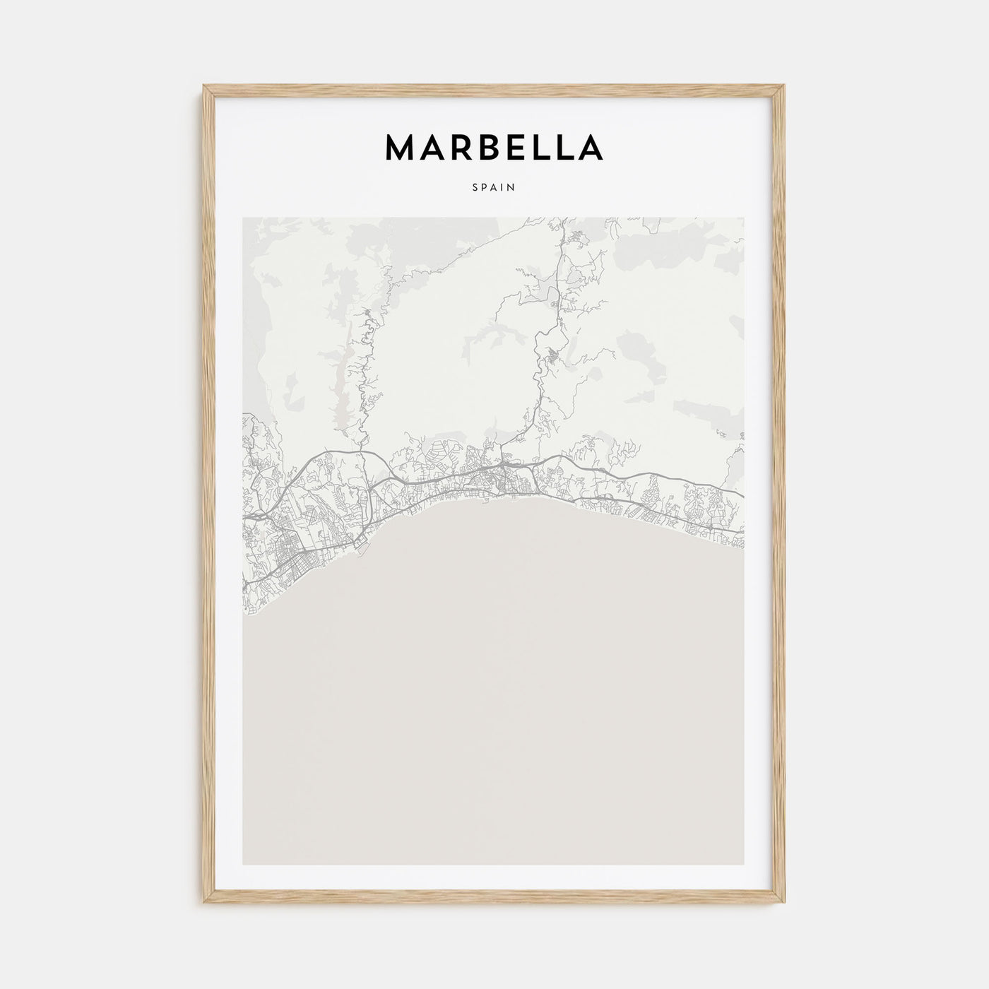 Marbella Map Portrait Poster