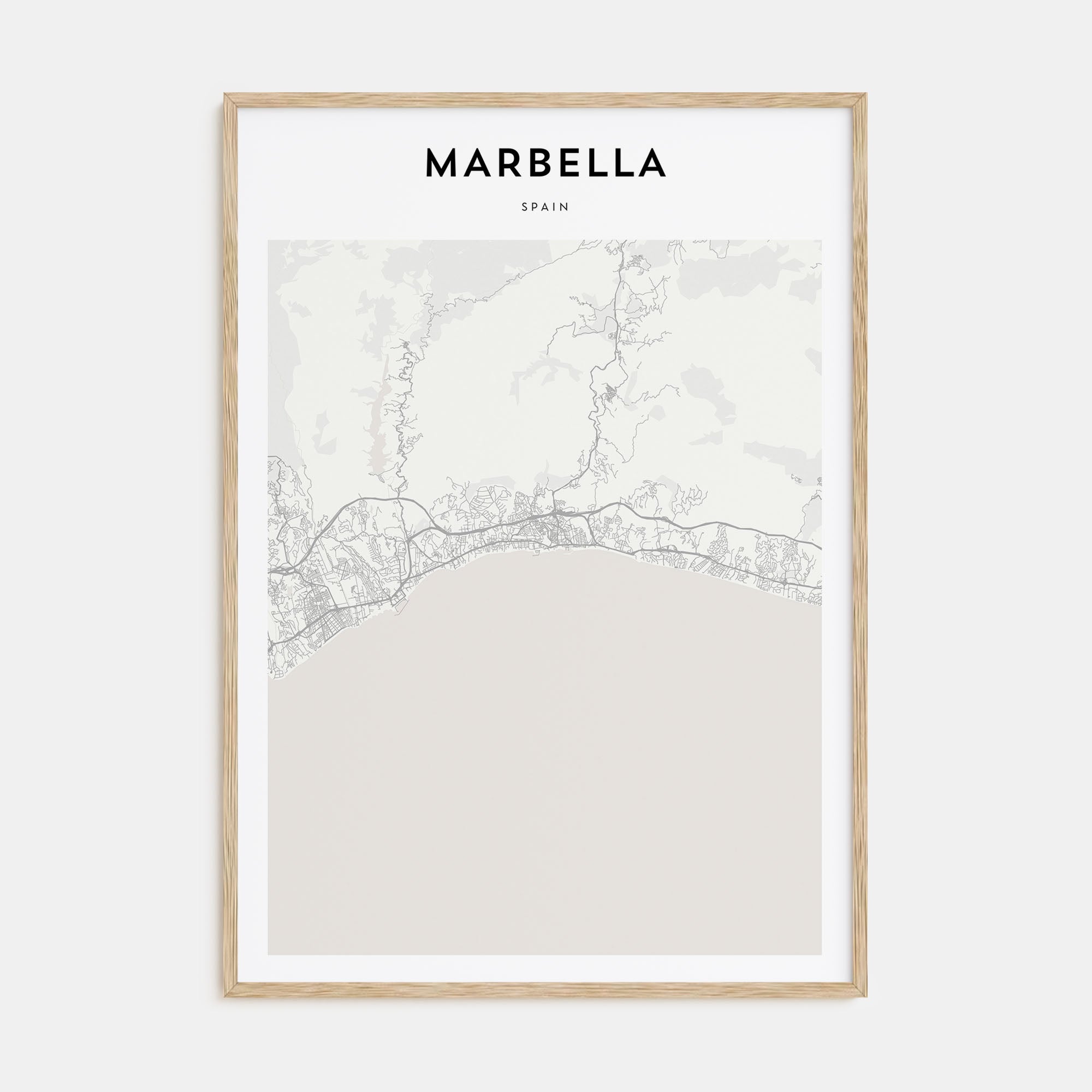 Marbella Map Portrait Poster