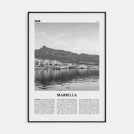 Marbella Travel B&W Poster