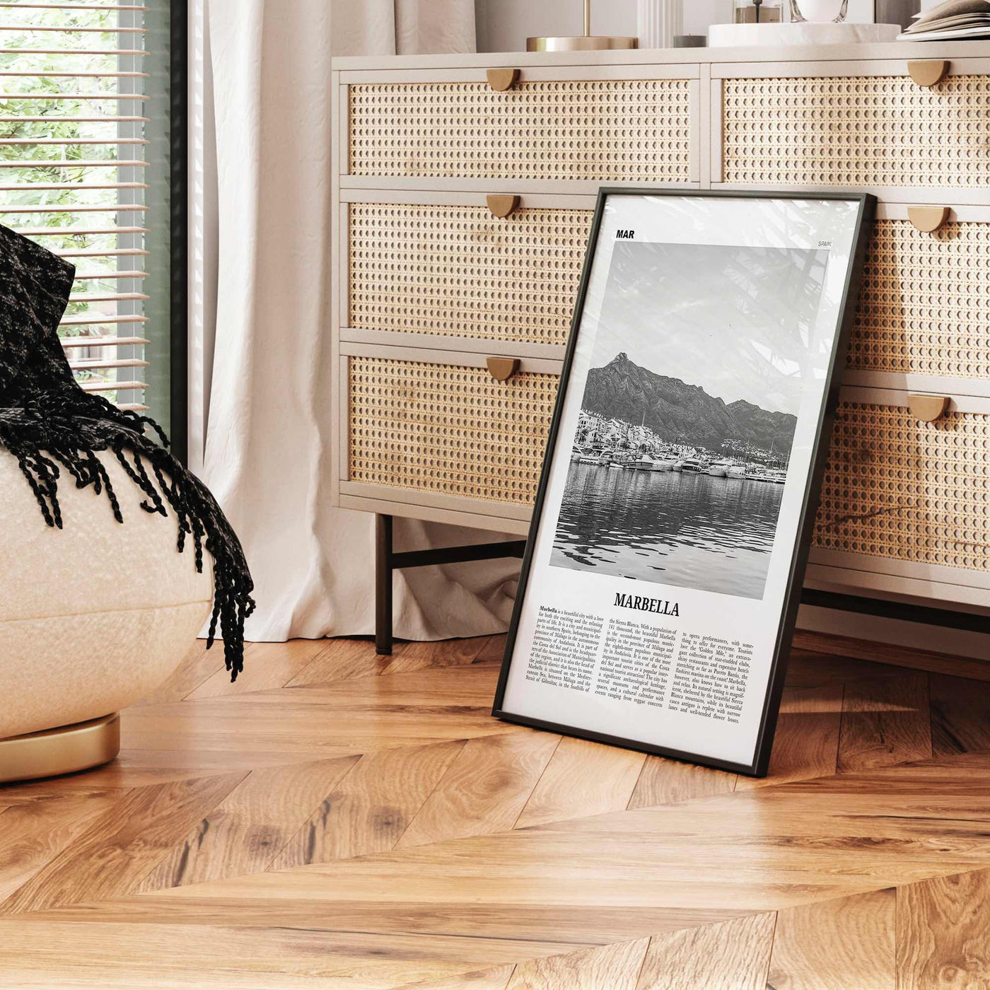 Marbella Print Black and White, Marbella Wall Art, Marbella Poster, Marbella Photo, Marbella Wall Decor, Andalusia, Spain, España, Europe