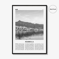 Marbella Print Black and White, Marbella Wall Art, Marbella Poster, Marbella Photo, Marbella Wall Decor, Andalusia, Spain, España, Europe