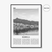 Marbella Print Black and White, Marbella Wall Art, Marbella Poster, Marbella Photo, Marbella Wall Decor, Andalusia, Spain, España, Europe