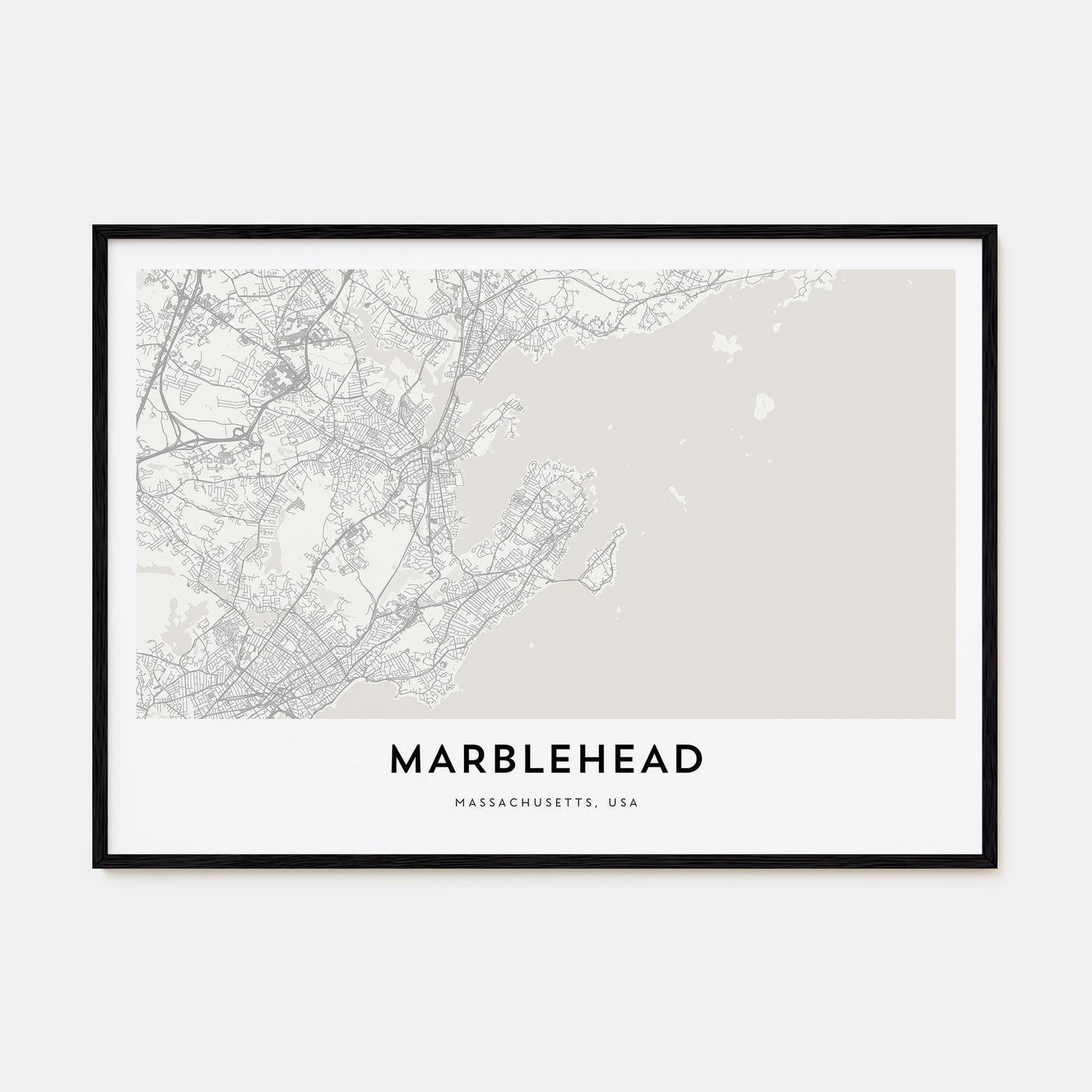 Marblehead Map Landscape Poster