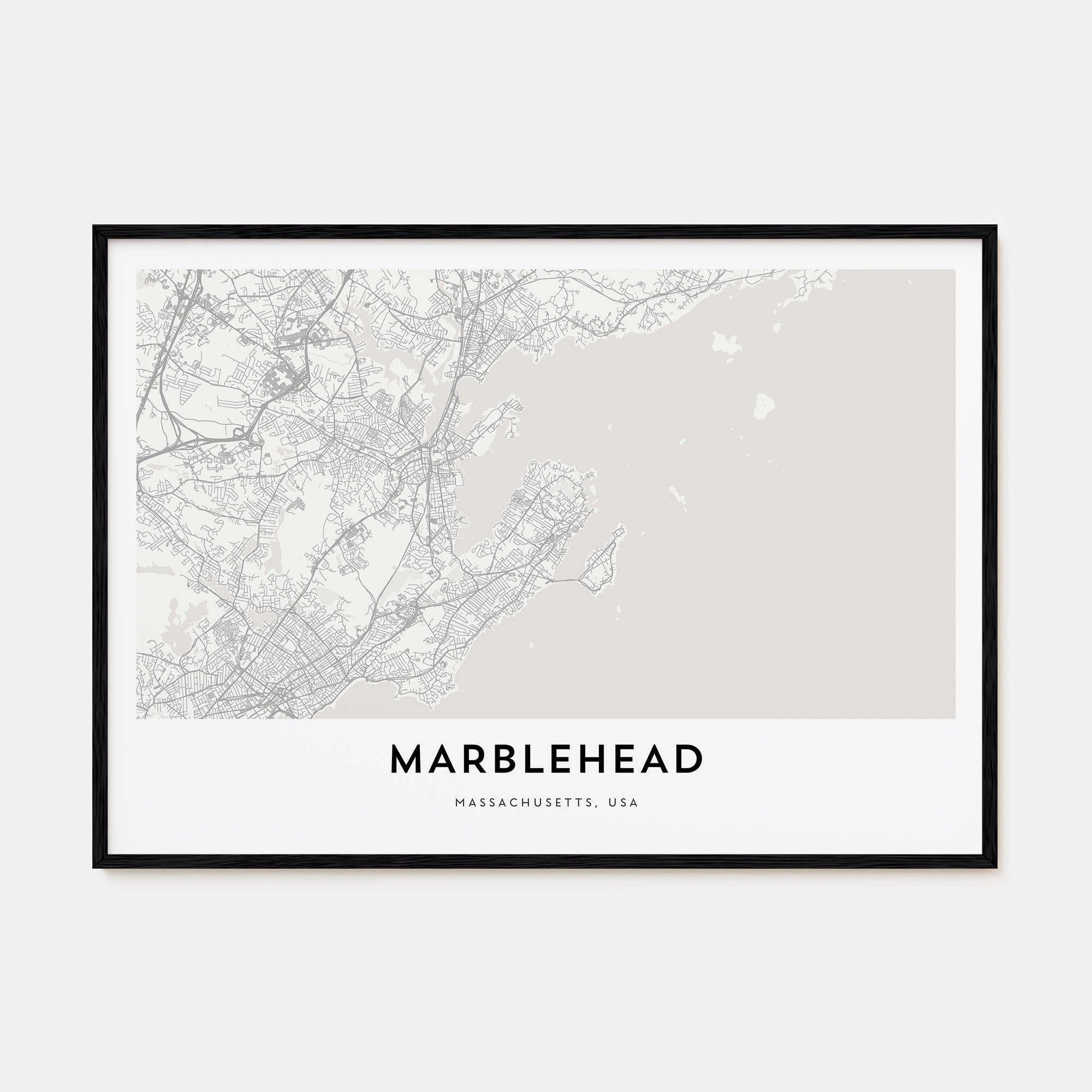 Marblehead Map Landscape Poster