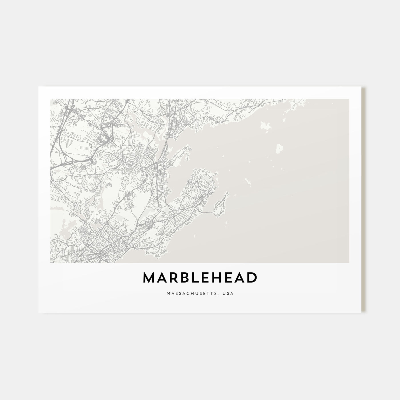 Marblehead Map Landscape Poster