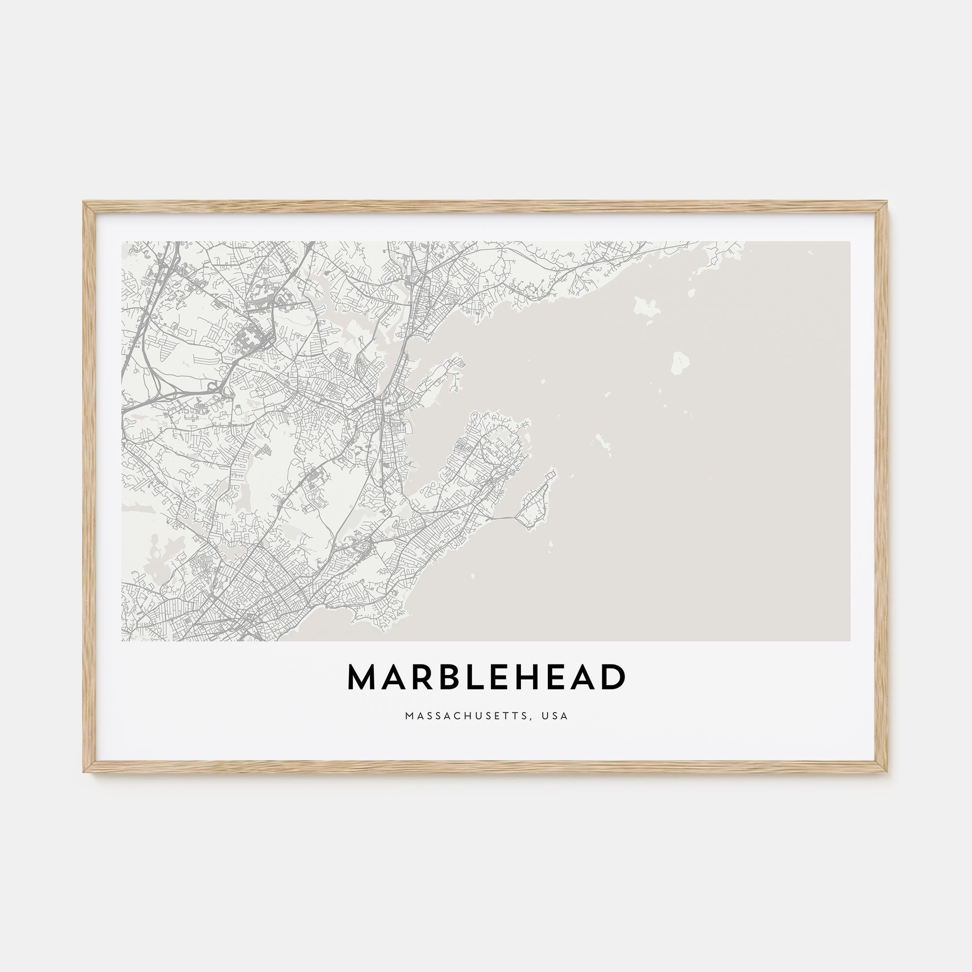 Marblehead Map Landscape Poster