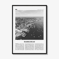 Marblehead Print Black and White, Marblehead Wall Art, Marblehead Poster, Marblehead Photo, Marblehead Map, Marblehead Decor, Massachusetts
