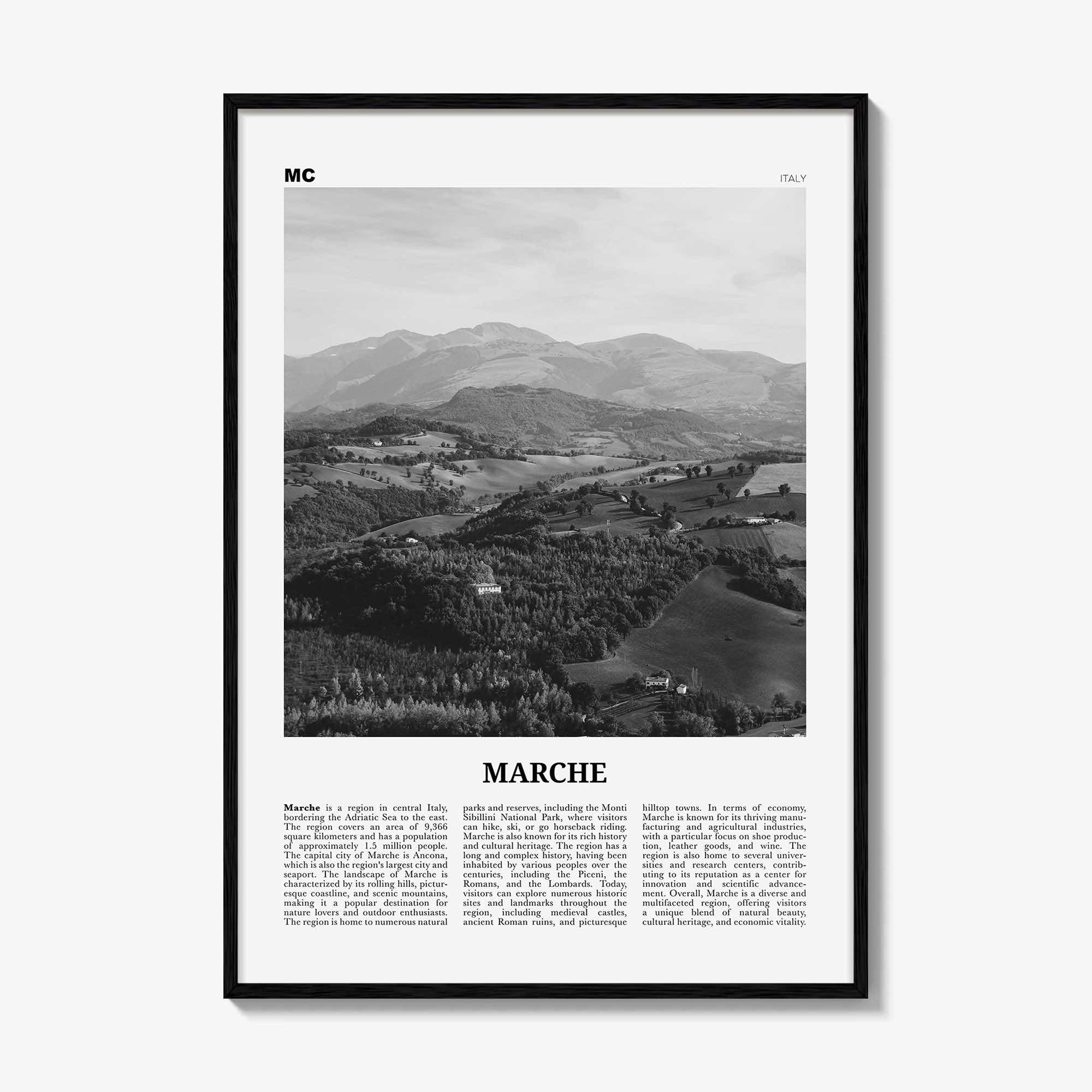 Marche Print Black and White, Marche Wall Art, Marche Poster, Marche Photo, Marche Wall Décor, Marche Map, France