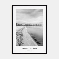 Marco Island Portrait B&W Poster