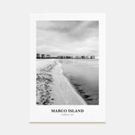Marco Island Portrait B&W Poster