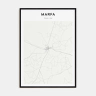 Marfa Map Portrait Poster
