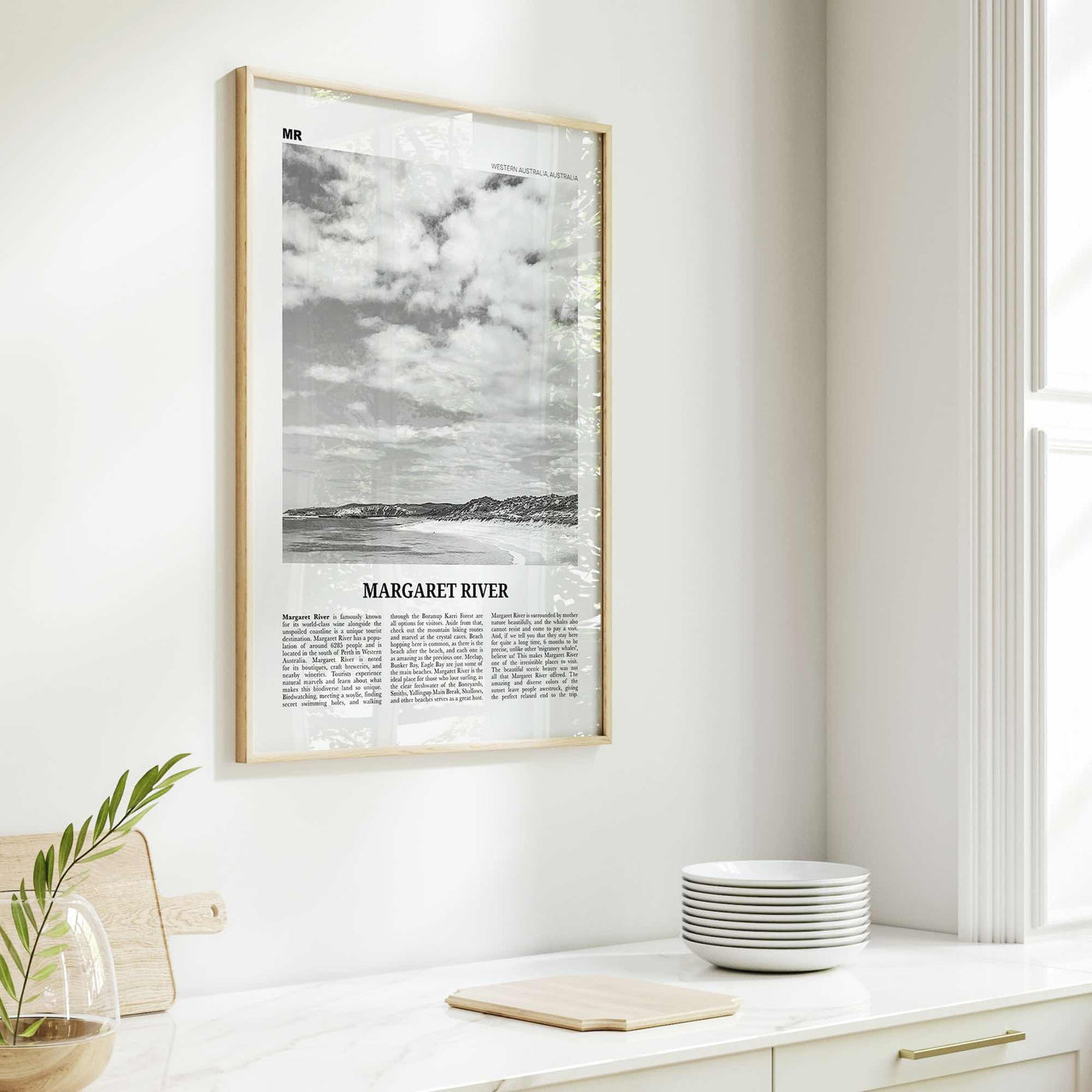 Margaret River Print Black and White, Margaret River Wall Art, Margaret River Poster, Margaret River Photo, Margaret River Décor, Australia