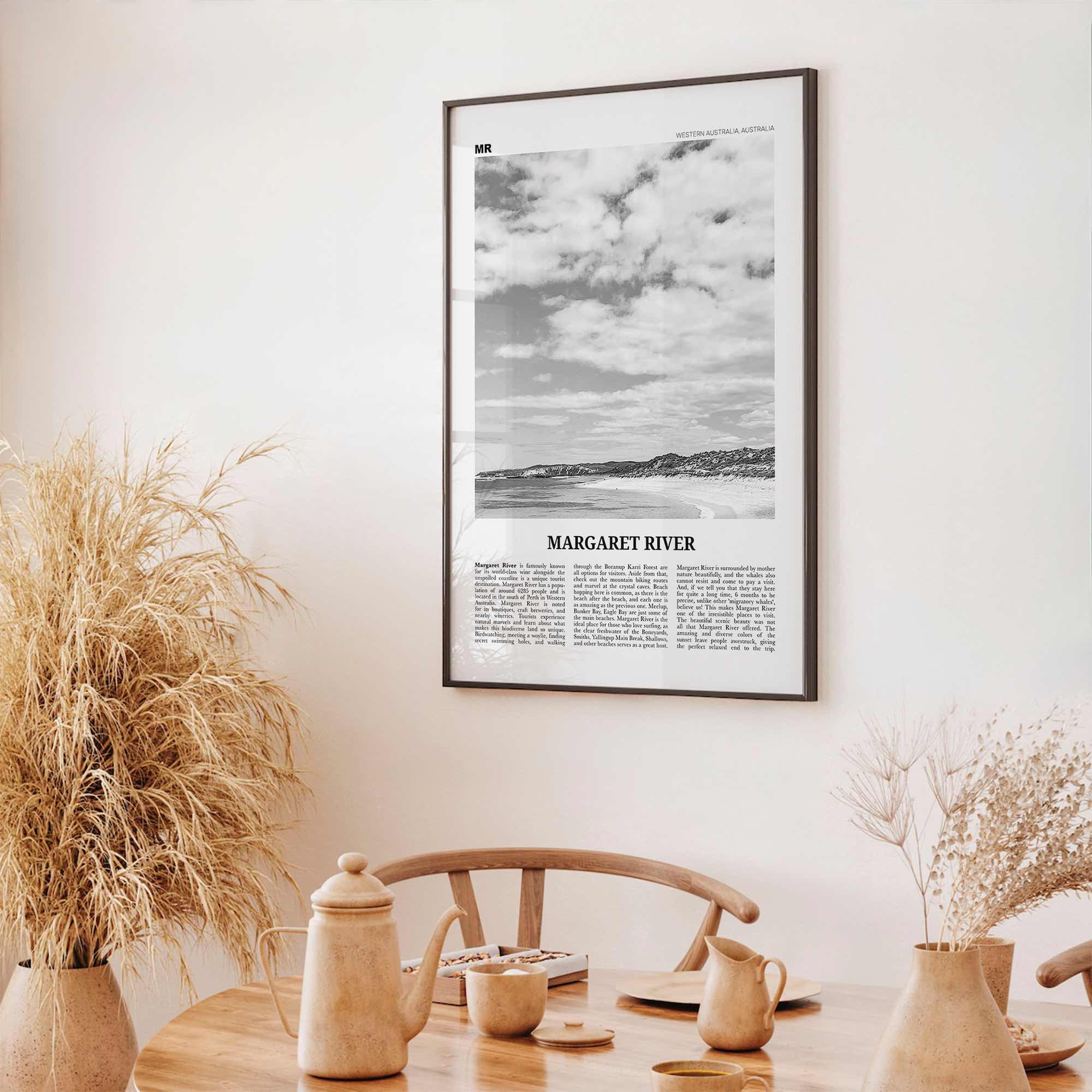 Margaret River Print Black and White, Margaret River Wall Art, Margaret River Poster, Margaret River Photo, Margaret River Décor, Australia