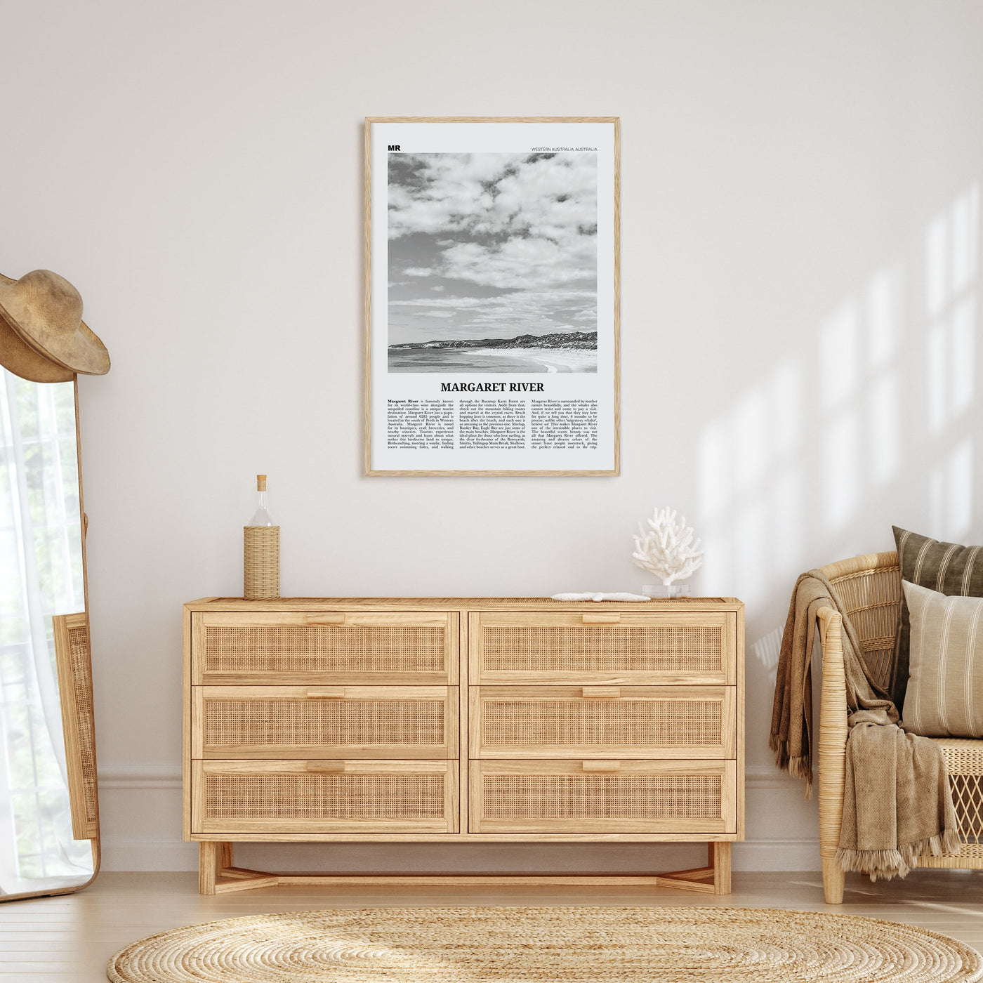 Margaret River Travel B&W Poster