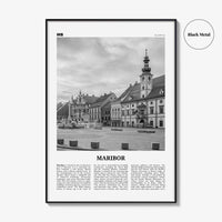 Maribor Print Black and White, Maribor Wall Art, Maribor Poster, Maribor Photo, Maribor Wall Décor, Maribor Map, Slovenia