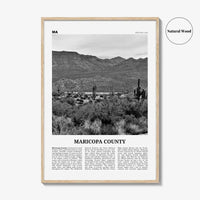 Maricopa County Print Black and White, Maricopa County Wall Art, Maricopa County Poster, Maricopa Photo, Maricopa Wall Décor, Maricopa Map
