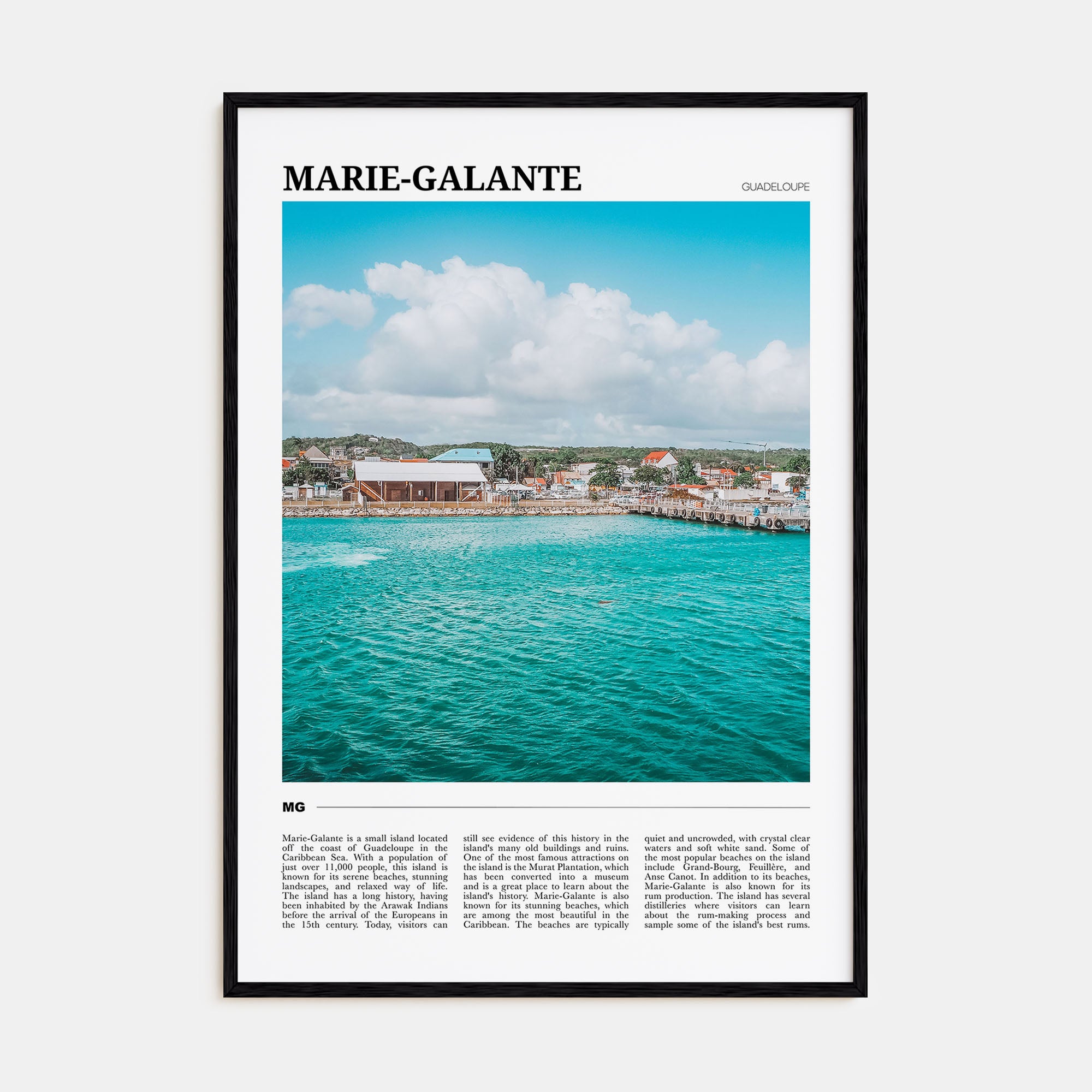 Marie-Galante Travel Color Poster