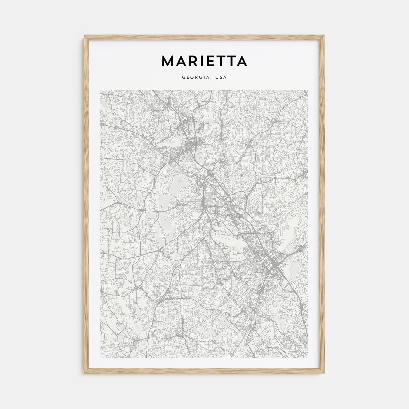 Marietta Map Portrait Poster