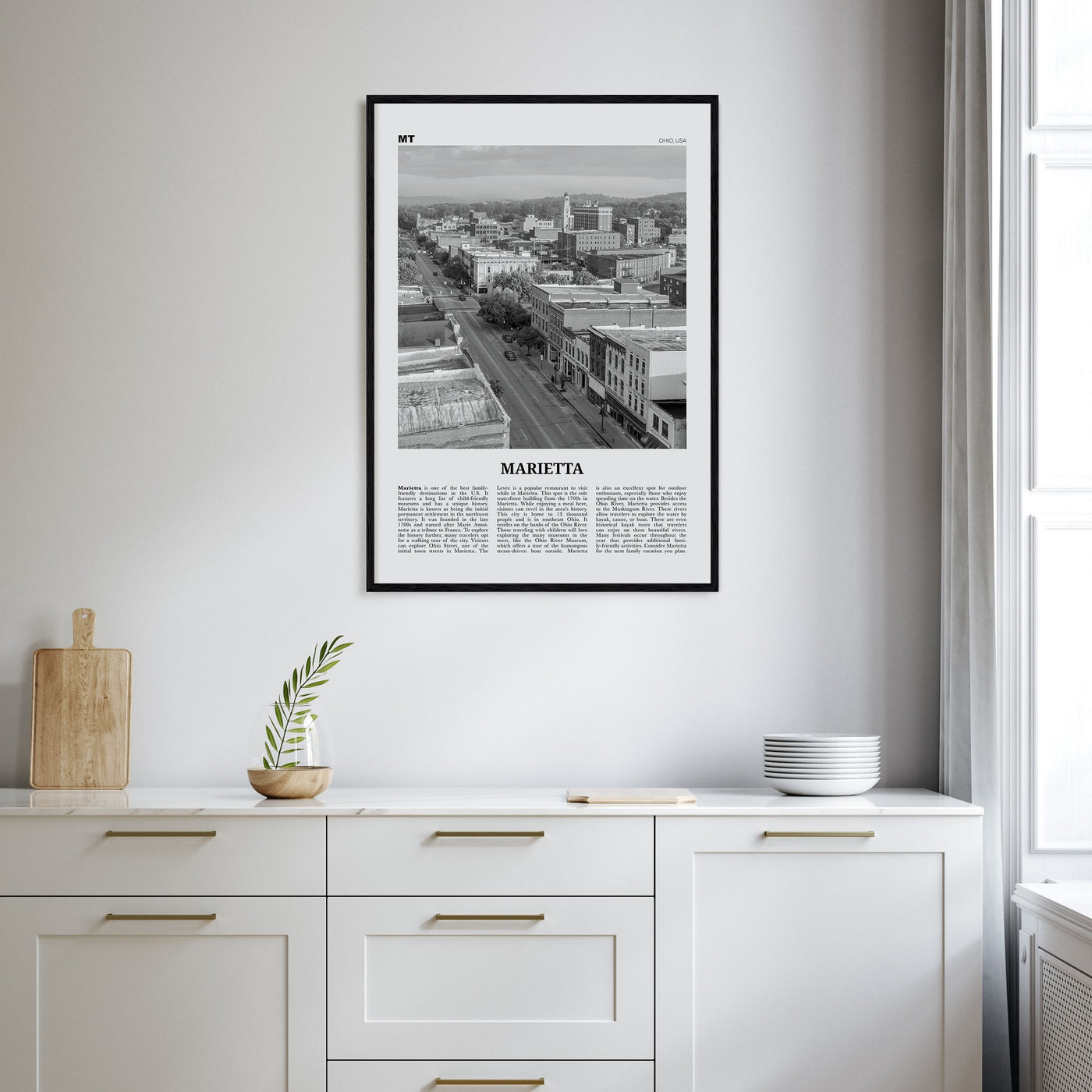 Marietta Travel B&W Poster