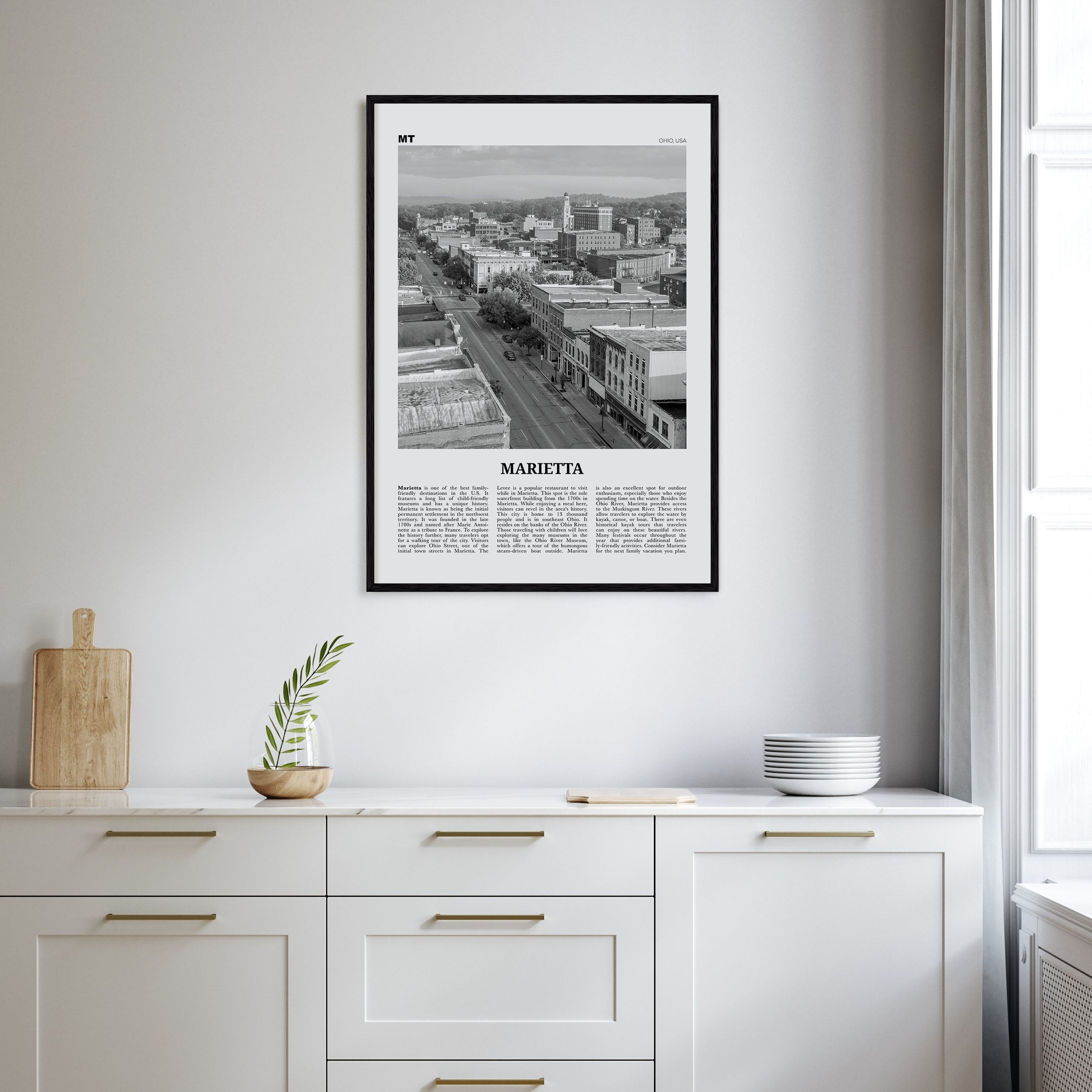 Marietta Travel B&W Poster