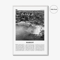 Marigot Print Black and White, Marigot Wall Art, Marigot Poster, Marigot Photo, Marigot Wall Décor, Marigot Map, Saint Martin